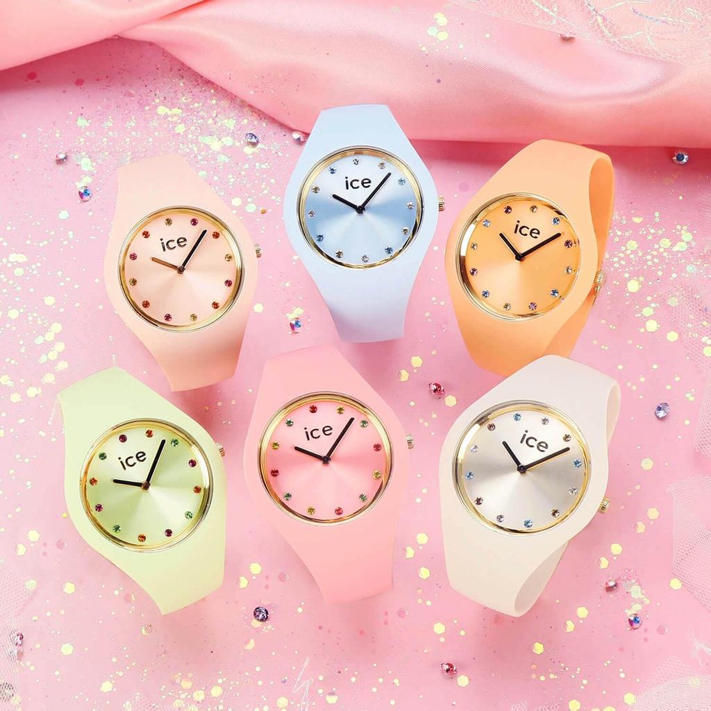 Montre ICE Cosmos Light Peach 37 mm, bracelet en caoutchouc de silicone, 022458, pour femme, produits d'importation réguliers (petit plus)