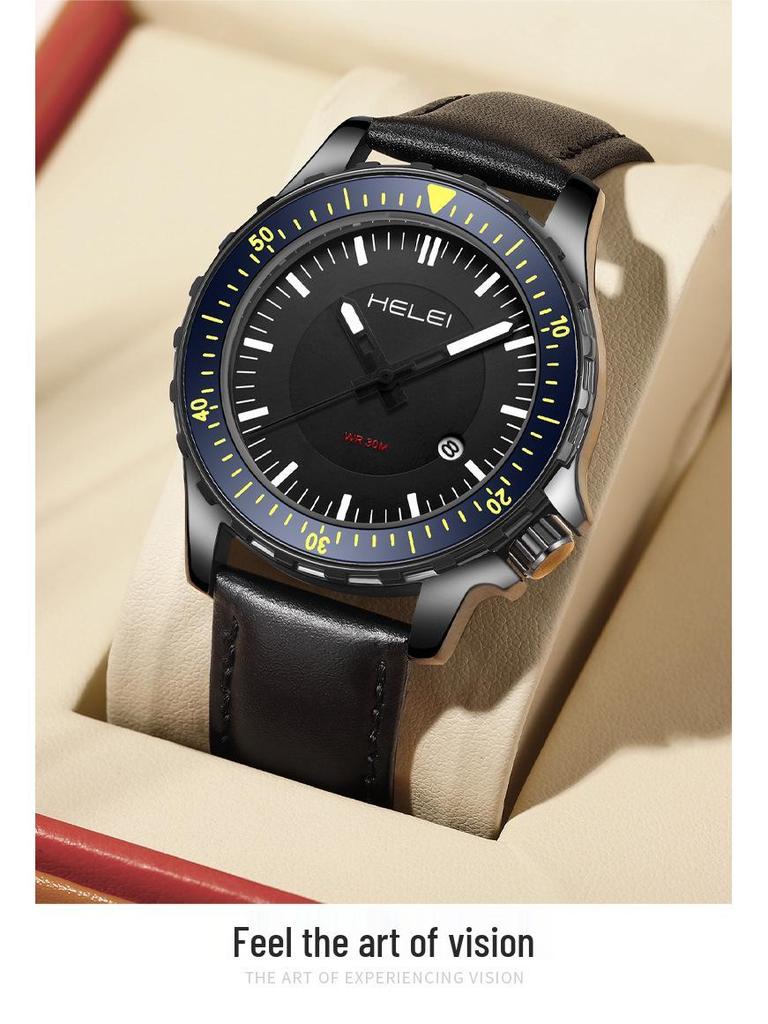 HELEI Swiss Automatic Men's Watch: Luminous, Waterproof, High-End Design