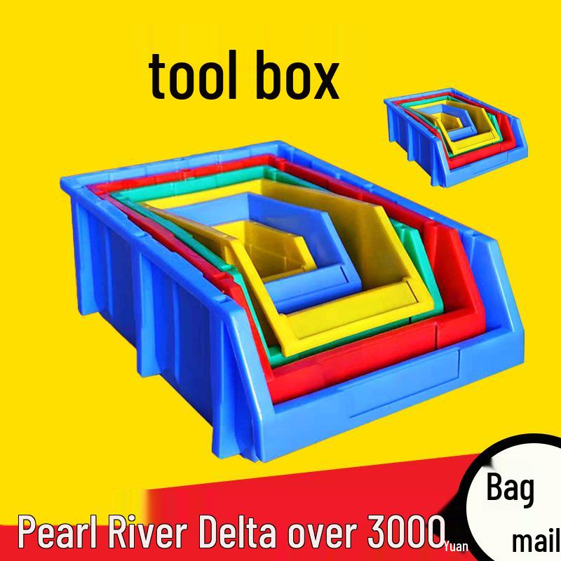 Reinforced Plastic Storage Box Without Lid - Multi-purpose Shelf and Component Organizer