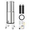 Gravity-fed Water Filter System, 12.3L 304 Stainless-Steel Countertop Water Filtration System, Reduces Lead and Up To 99% of Chlorine
