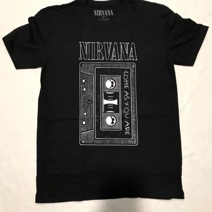 РЕДКИЙ! Футболка Nirvana, черная, «Come as you are», кассета, винтажная мужская рубашка, ГОРЯЧАЯ унисекс футболка XL