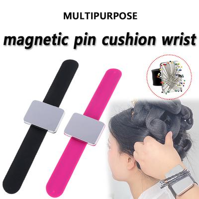Magnetisches Nadelkissen zum Nähen am Handgelenk, magnetisches Nadelkissen zum Nähen, magnetischer Nadelhalter zum Nähen, magnetisches Silikon-Handgelenk