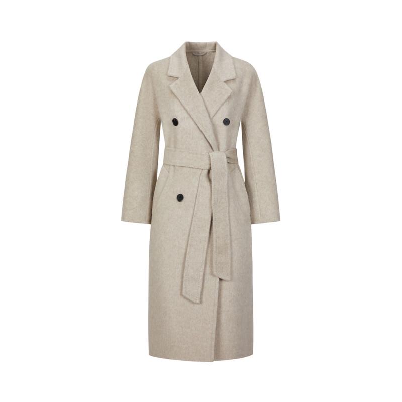 Jiu Zi Anna Kou Relaxed Luxury Wool Blend Double-Faced Coat