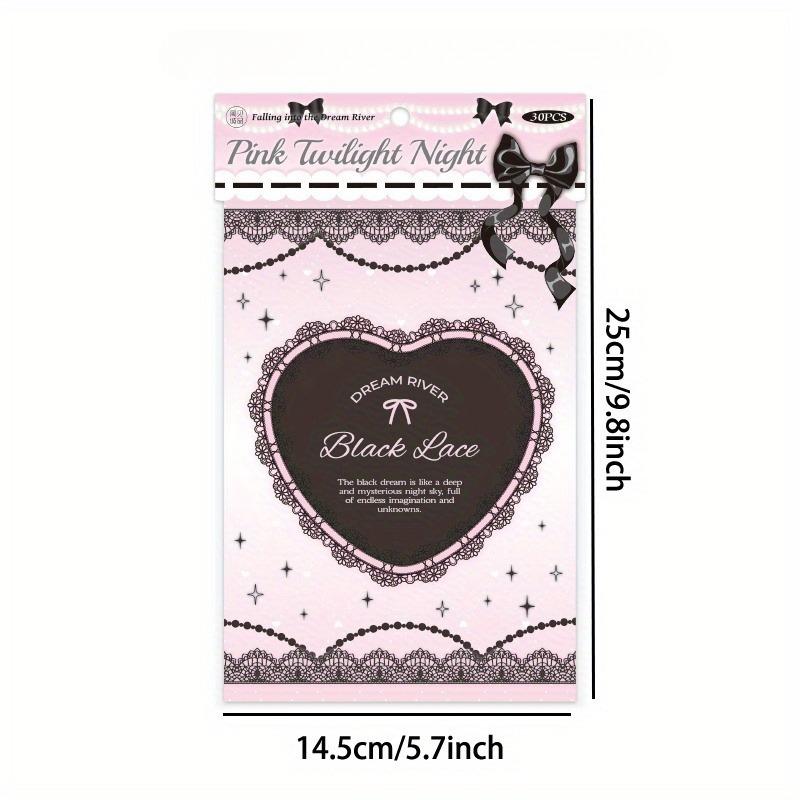 30pcs Sweet Lace Design Scrapbooking Paper Set, Paper Material for Journaling, Crafting and Decorations