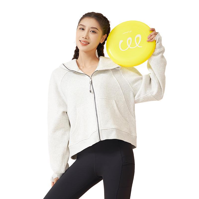 Juyitang Damen Dickes Kapuzen-Sport-Sweatshirt: Herbst/Winter Outdoor Locker Lässig Plus Samtjacke