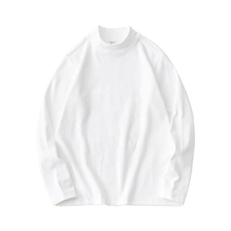 Velvet Base Shirt For Men Autumn And Winter Warm Long Sleeved Top Light And Warm Inner Layer Base T-shirt