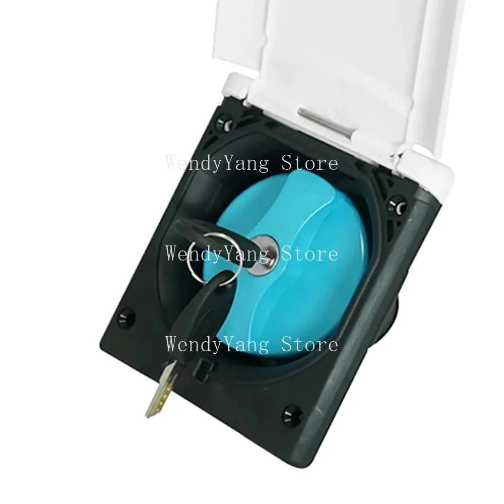 1PC RV Accessories Gravity Fresh Water Fill Hatch Inlet Filter Lockable For RV Boat Camper Trailer White Caravan Accessories wit