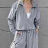 Velvet Gray Sweater Trousers Set 1116 Autumn and Winter European and American Loose Sports and Leisure Two-piece Women's Clothing