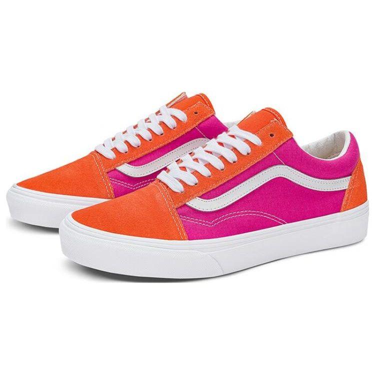 Vans Old Skool Series Casual Low-Top Skate Shoes Unisex sneaker Pink Orange White VN0A5KRSC31