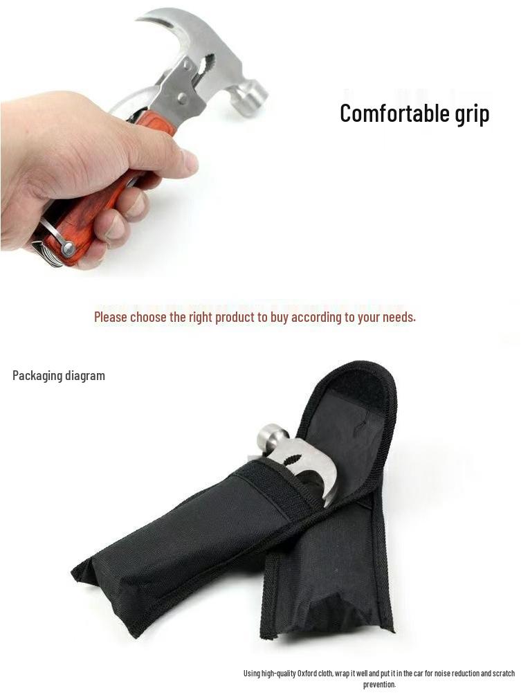 Multifunctional Car Safety Hammer: Emergency Escape Tool, Window Breaker, and Firefighting Aid