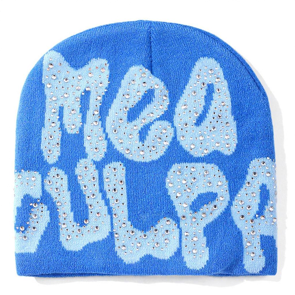 Custom Hat Manufacturer Women's Knitted Hat Designer Beanie Unisex Winter All-Over Print Acrylic Cuffed Dot Fruit Bows