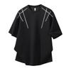 Short Sleeved Men's Summer Shoulder T-shirt with High-end Feel and Small Neckline