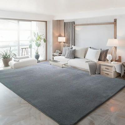Soft Coral Fleece Carpet For Living Room Sofa Coffee Table Rug Kids Bedroom Soundproof Mat Balcony Cushion Home Decor Gray