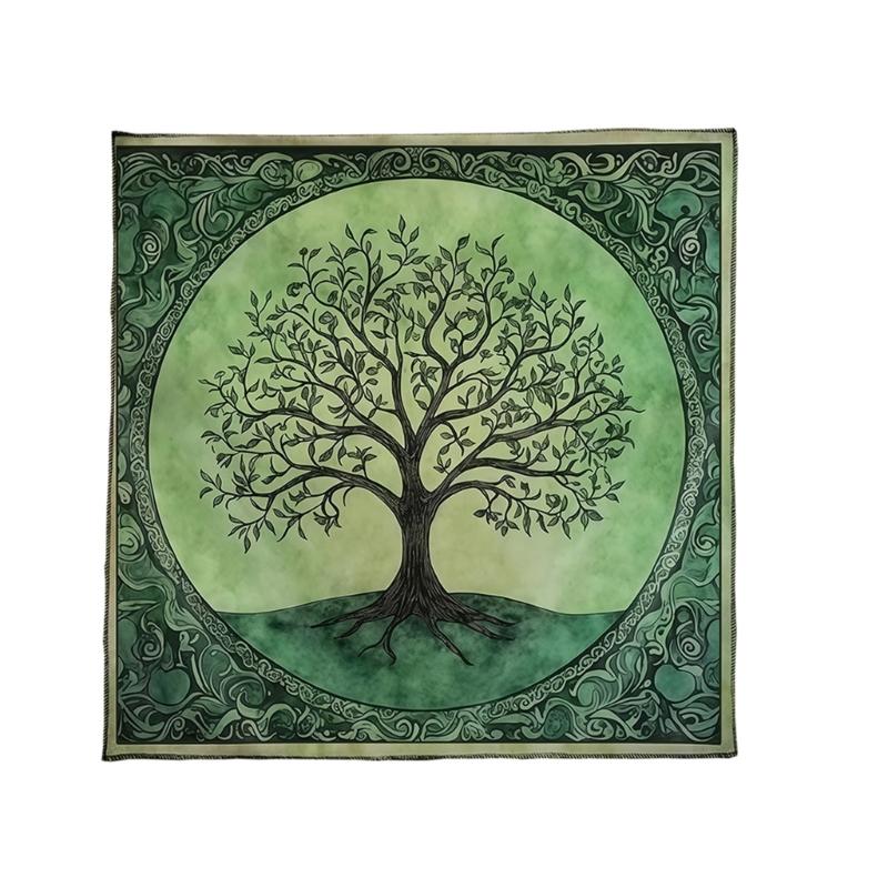 Tarots Tablecloth Big Tree Pattern Astrology Altars Cloth Divinations Card Table Cloth Tapestry Witchcrafts Supply
