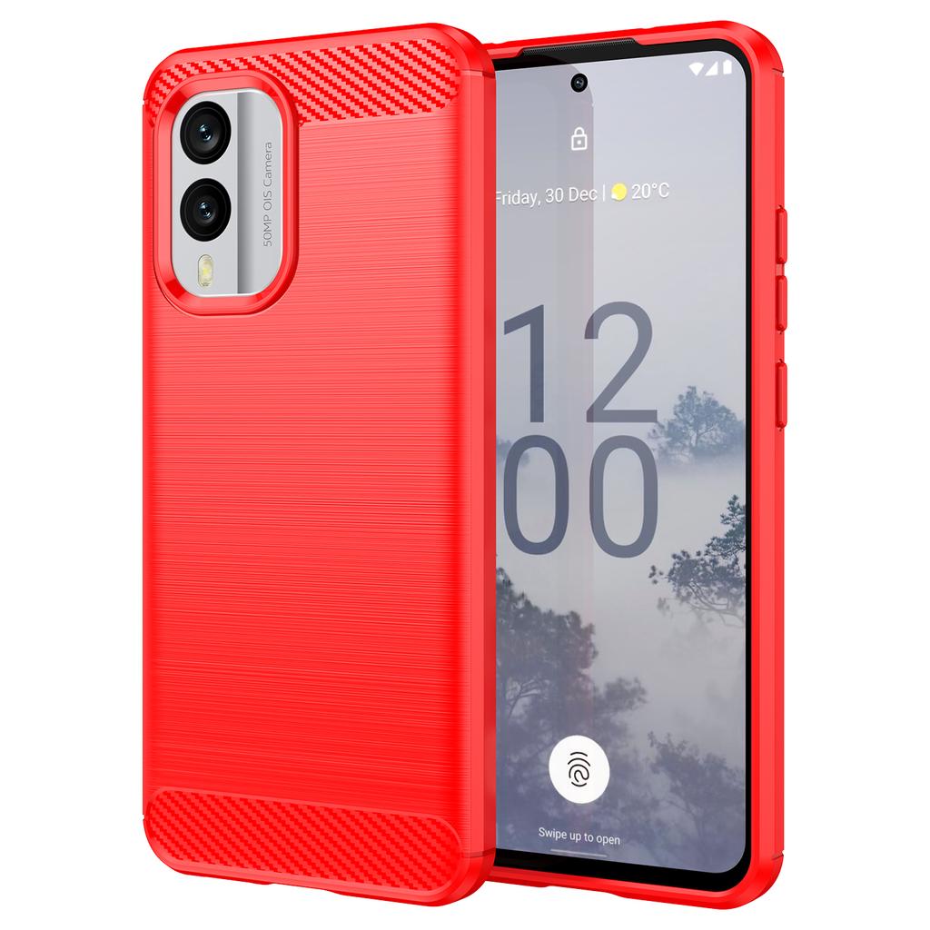 Carbon Fiber Texture TPU Case for Nokia X30 X100 XR20 X10 X20 Shockproof Protective Cover Funda Coque