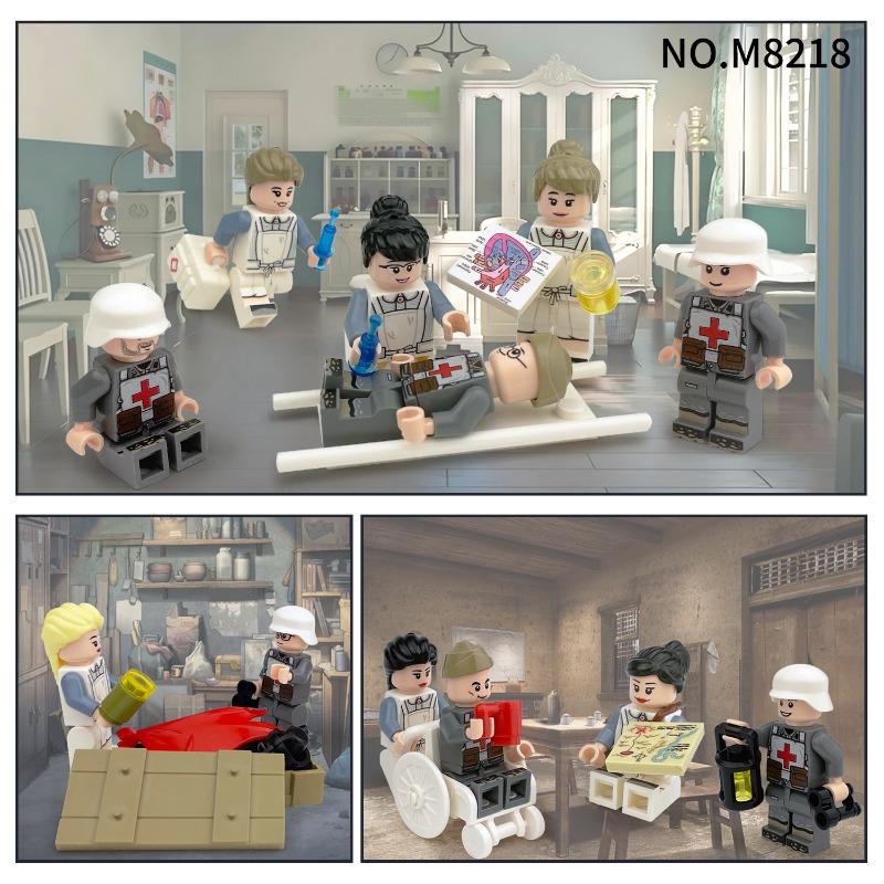 Medical Series Building Blocks, Doctors, Nurses, Figurines, Humanoid Dolls, Assembled Toys, Birthday Gifts, Cartoon Characters.