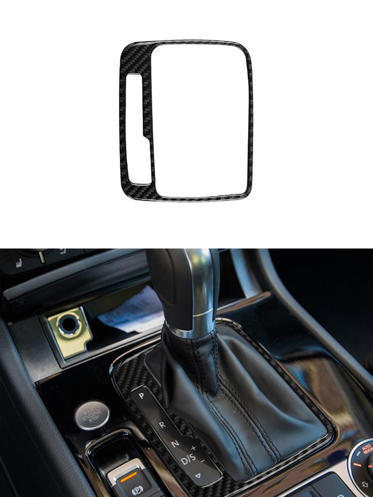 For Volkswagen VW Touareg 2011-2015 Car Carbon Fiber Sticker Version LHD Gear Shift Panel Interior Center control panel door