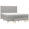 VidaXL Lit à sommier tapissier avec matelas Gris clair 180x200cm Tissu - Modèle 3137013