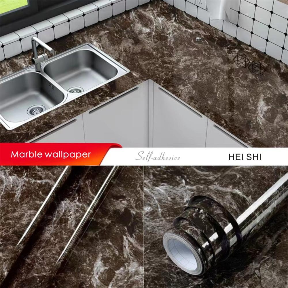 Marble Vinyl Film Self Adhesive Wallpaper for Bathroom Kitchen Cupboard Countertops Contact Paper PVC Waterproof Wall Stickers