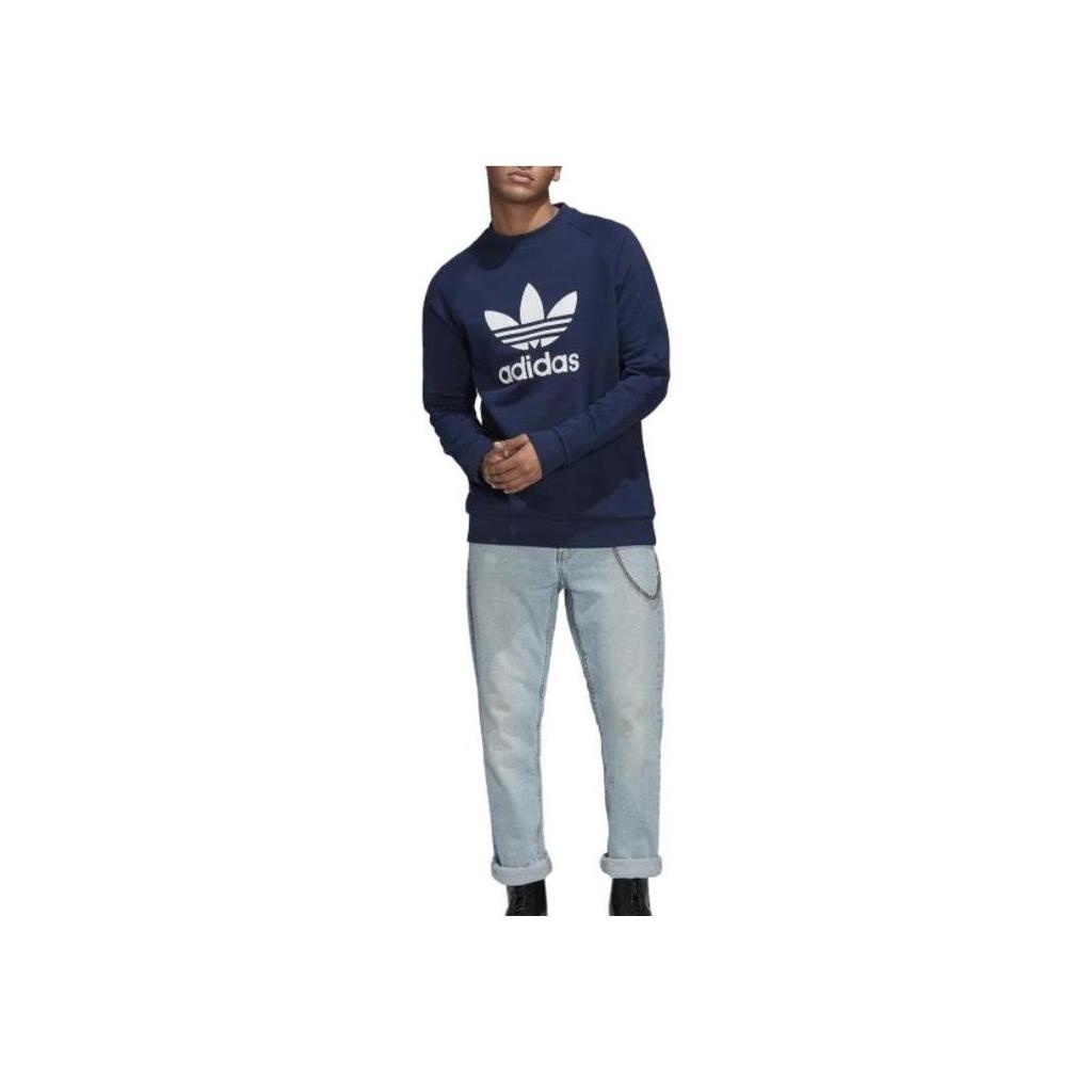 adidas Originals Trefoil Crewneck Sweatshirt Night Indigo Unisex HK5294
