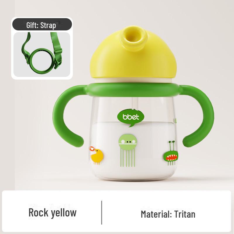 Dual-Purpose Baby Elephant Water and Milk Cup with Straw for 6+ Months