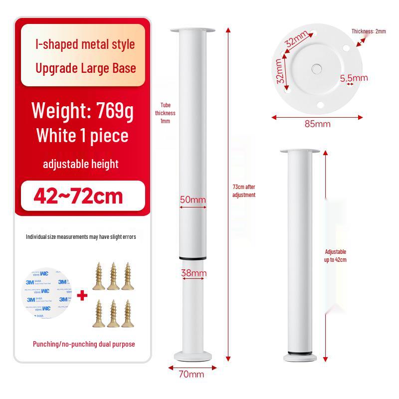 Adjustable Furniture Support Leg for TV Cabinets, Counters, Coffee Tables, Sofas, and Beds