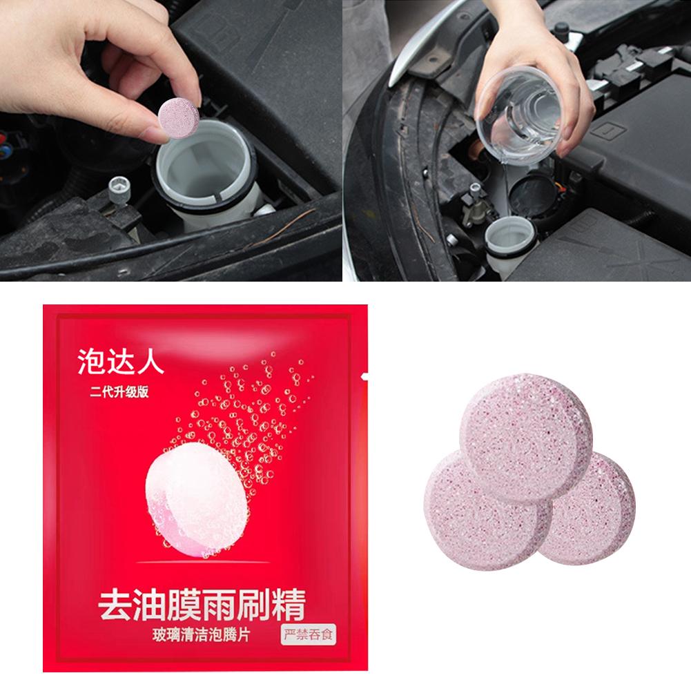Car Effervescent Tablets Oil Film Remover Strong Cleaning Effervescent Tablets Windscreen Wiper Solid Washer