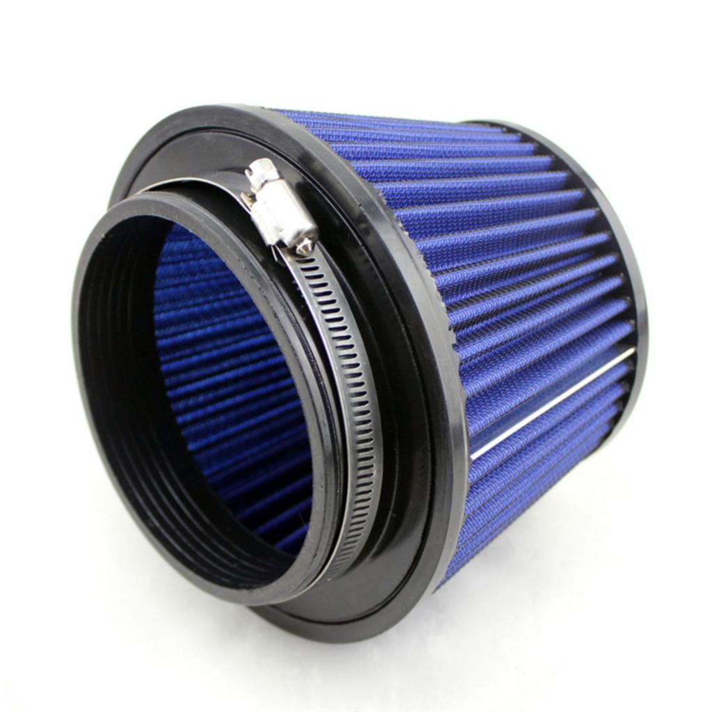 Universal High Flow Cone Air Filter Red Blue 115mm 4.5inch Washable Reusable Cold Air Intake Filter for Car Engine Air Inlet