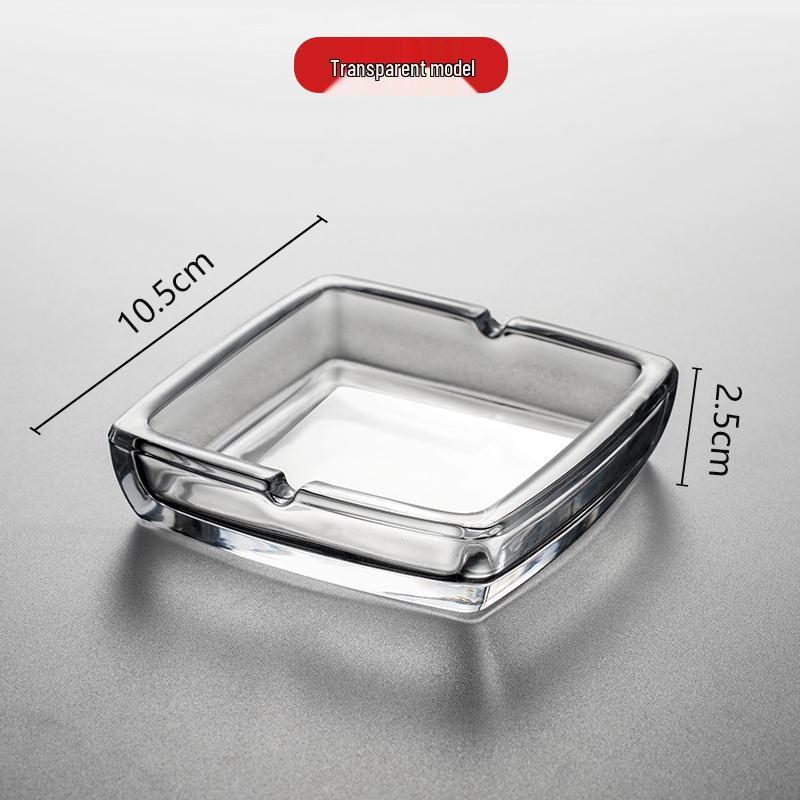 Compact Glass Ashtray for Hotel Rooms, Bedrooms, and Bathrooms
