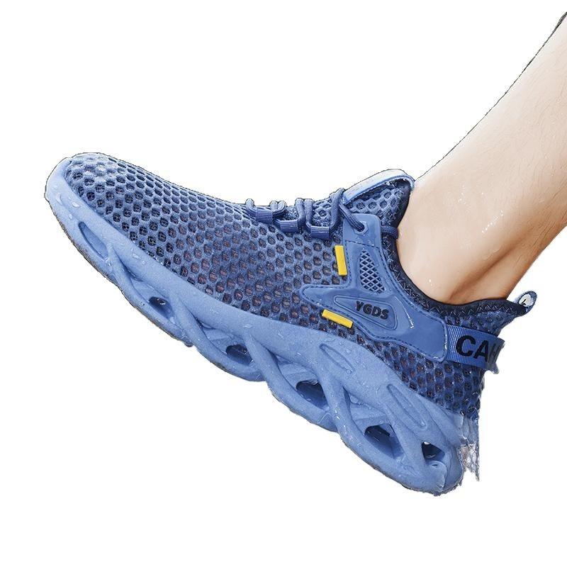 Fashion casual sports shoes men's summer mesh breathable soft-soled running shoes trendy men's sports board shoes