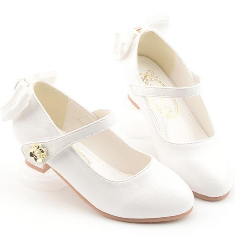

Girls Fashionable High Heels Korean Style Princess Shoes All-match Shallow-mouth Leather Shoes 27