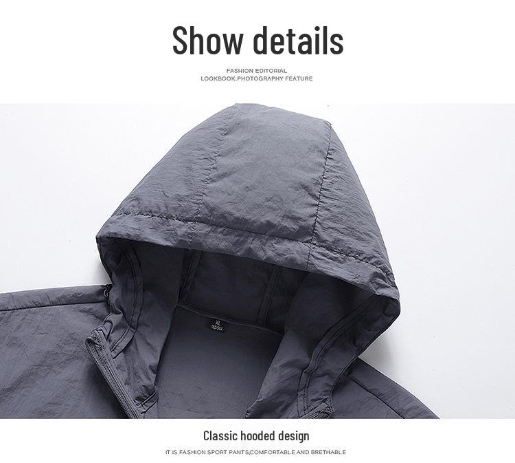 Men's Summer Waterproof Multi-Pocket Outdoor Sports Jacket