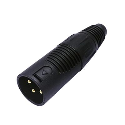 Conector XLR de 3 pines macho/hembra, adaptador eléctrico para cable de audio, resistente al desgaste.