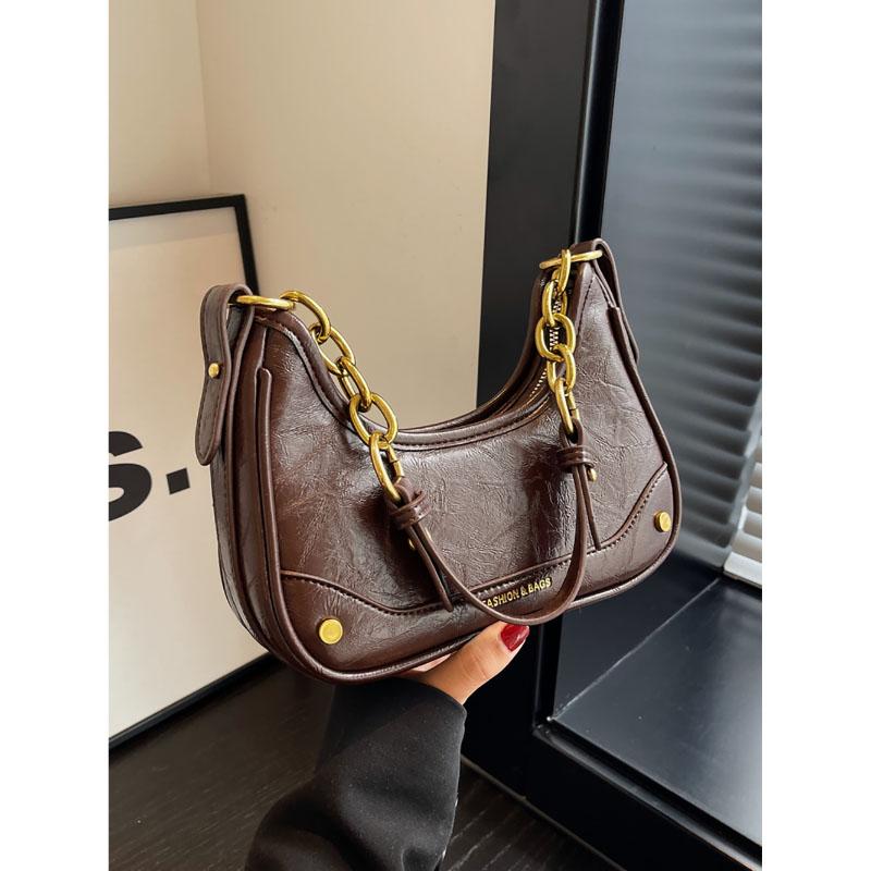 High-Grade Texture Small Square Bag Female New Ins Style Fashion Single Shoulder Crossbody Bags Niche Design Chain Underarm Pack