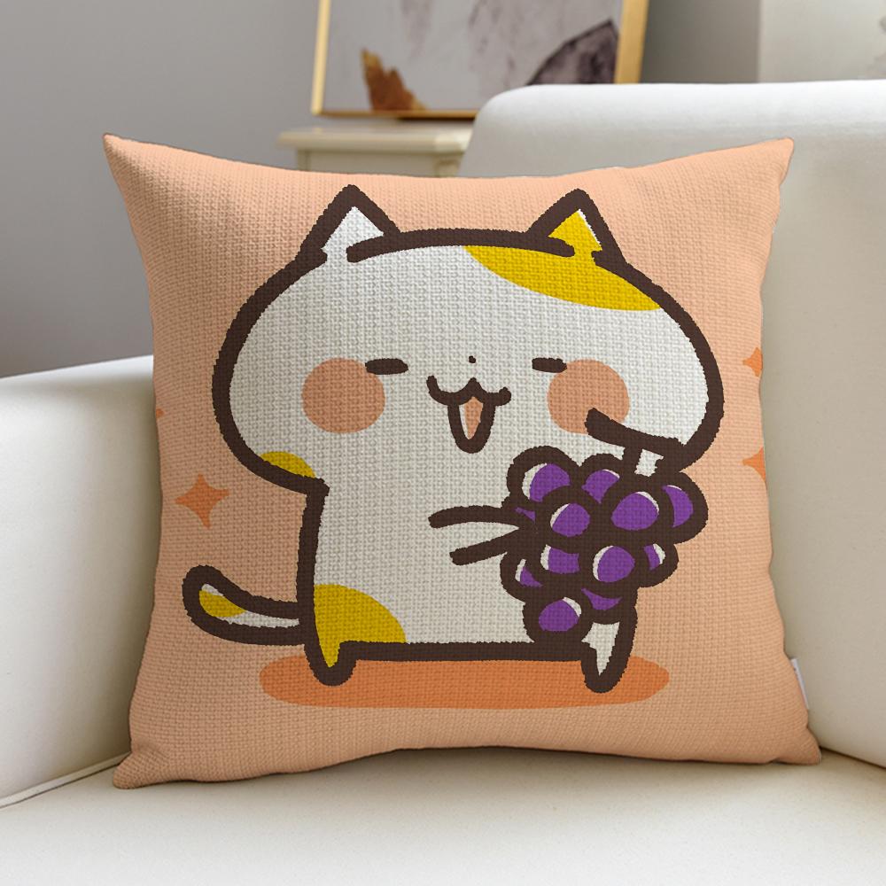 Squishy MMochi Mochi PetsS Cushion Cover Breathable and Skinfriendly Linen Pillowcase Square Removable and Washable Cushion
