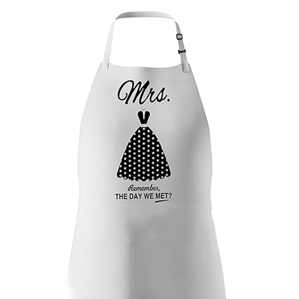 

Mr Mrs Apron Bride Groom Couple Apron Wedding Anniversary Bridal Shower Engagement Gift Newlywed Christmas Kitchen Gift Present 75x65cm