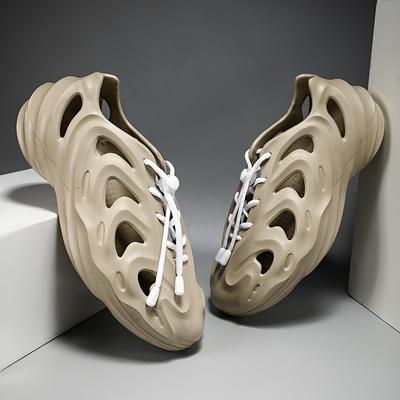 Special-shaped Coconut Beach Hole Shoes EVA Step On Shit Feeling Thick-soled Beach Shoes Summer Breathable Hollow Elastic Sandals