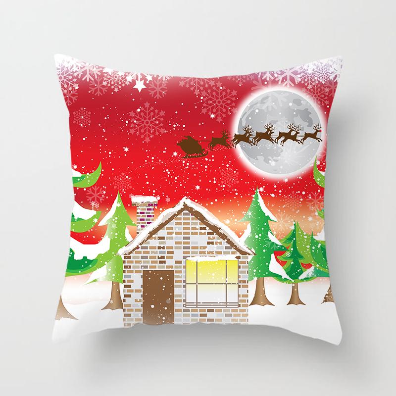 Christmas Home Pillow Covers Christmas Printed Bed Home Decor Cushion Covers Christmas Decor Pillow Covers