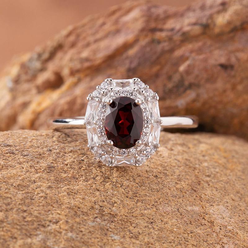 Natural Color Treasure Amethyst Citrine Ring Women'S S925 Sterling Silver Pendant Light Luxury High-End Jewelry