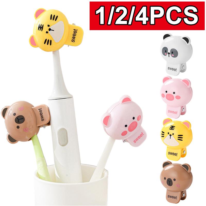1/2/4Pcs Animals Toothbrush Head Cover Clips Capibara Portable Electric Toothbrush Dustproof Head Protector Cap Household Travel