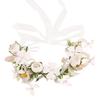 Nature Styles Floral Rose Headbands With Fabric Leaves And Elastic Band For Women Outdoor Event Hair Accessories