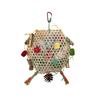 Bird Toys, Foraging Shredder Hanging Toys With Metal Hook, Bamboo Frame, Bamboo Woven Porous Structure Bird Cage Accessories For Cockatiel Budgies