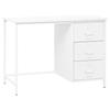 VidaXL Industrial Desk with Drawers White 105x52x75 Cm Steel