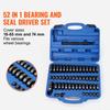 SucceBuy 52PCS Custom Bushing Bearing&Seal Driver Set Transmission Wheel Axle Bearing Race Seal Driver Installer Remover 18-65mm