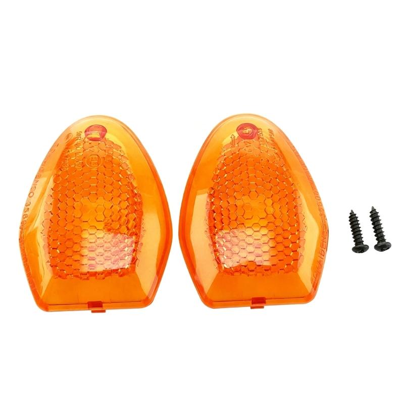 1Pair Motorcycle Turn Signal Lens ABS Cover Impact Resistant for DR200S SV650X GSR750 GSF1250S Easy Installation