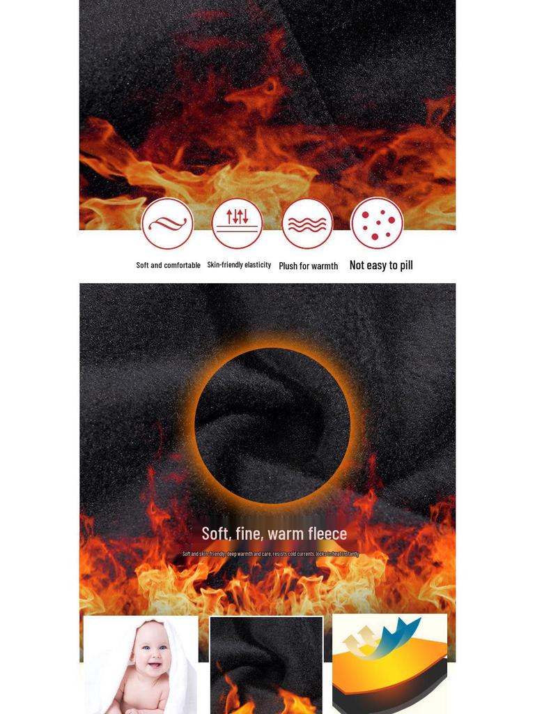 Mom's High-Waisted Leather Pants: Winter Plus Velvet Straight-Leg Style for Middle-Aged & Elderly Women