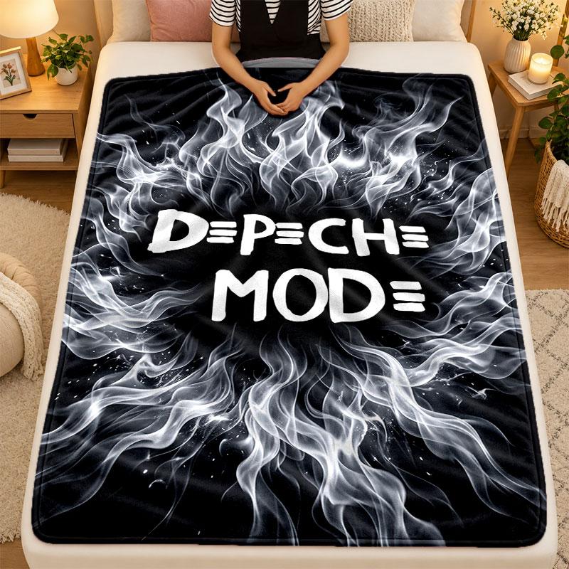 Flannel BlanketDepeche Mode Warm Soft Throw Blanket for Indoor Sofa Bed Living Room Use