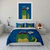 Green Cartoon Crocodile Bedding Set Bedding Duvet Cover Set Duvet Cover Pillowcases (1 * Duvet Cover 2 * Pillowcases, without duvet insert)