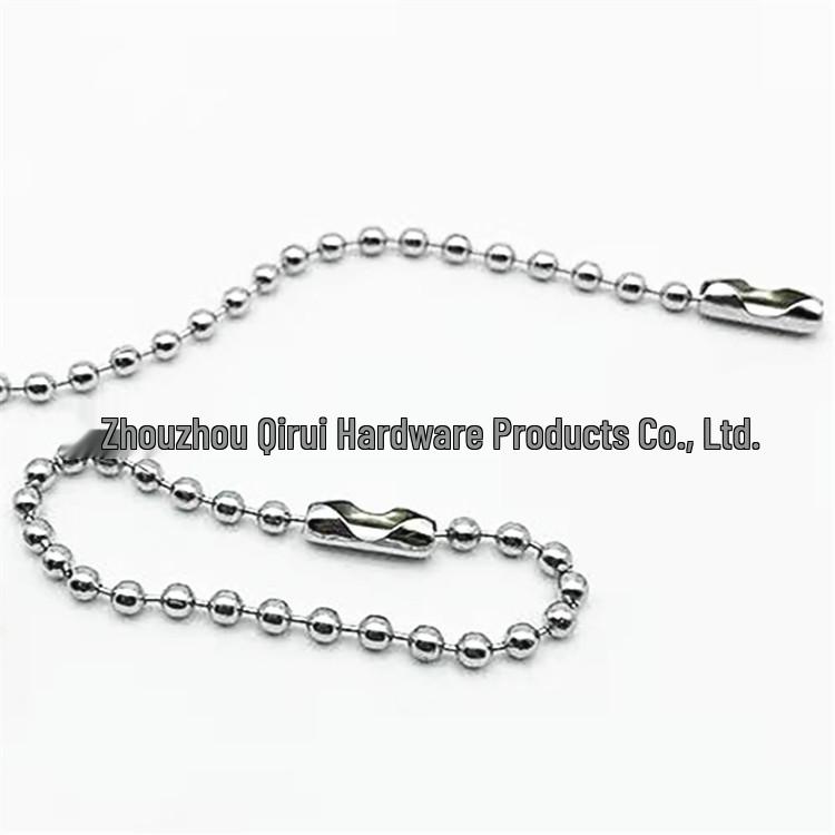 

3.0 Брелок из нержавеющей стали с круглыми бусинами, кольцом с логотипом и подвеской для куклы 8cm with Clasp