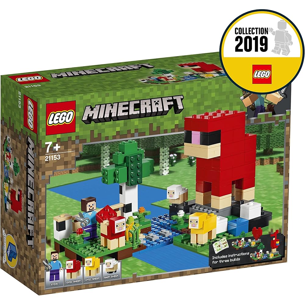 LEGO Minecraft Giant Sheep Wool Farm Building Set 21153 with Blocks and Accessories